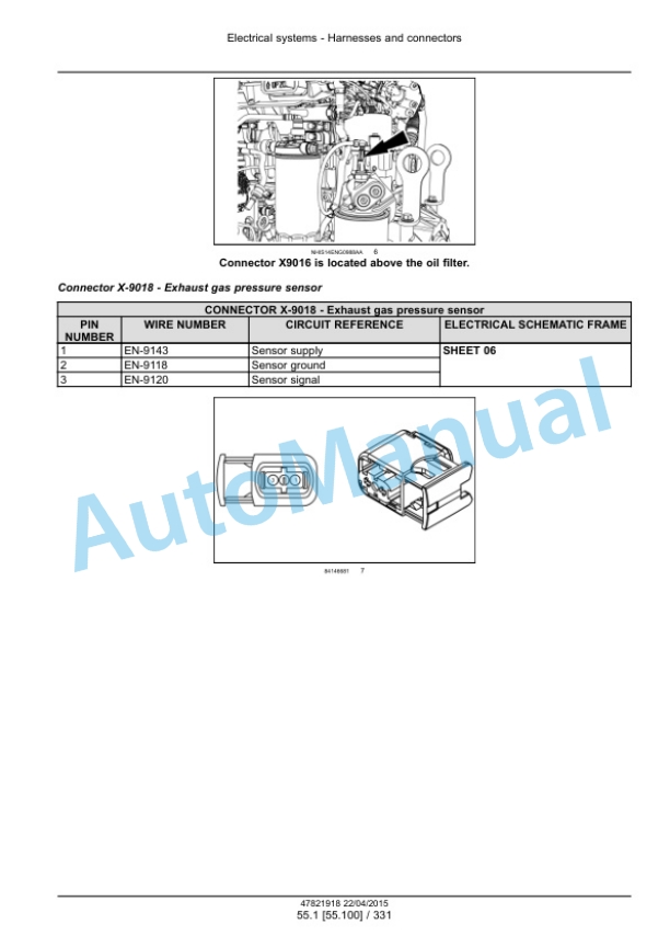 New Holland U80C Tier 4B Final Tractor Loader Service Manual 47881793-5