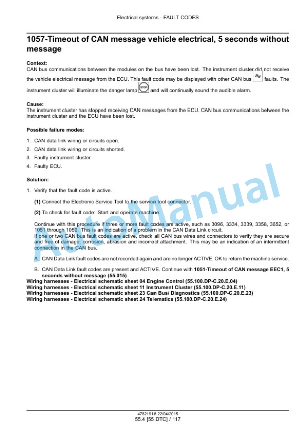 New Holland U80C Tier 4B Final Tractor Loader Service Manual 47881794-3