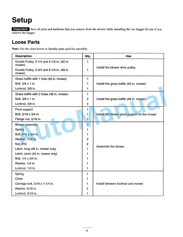 New Holland Vac Bagger Operation and Maintenance Manual 86629396-2