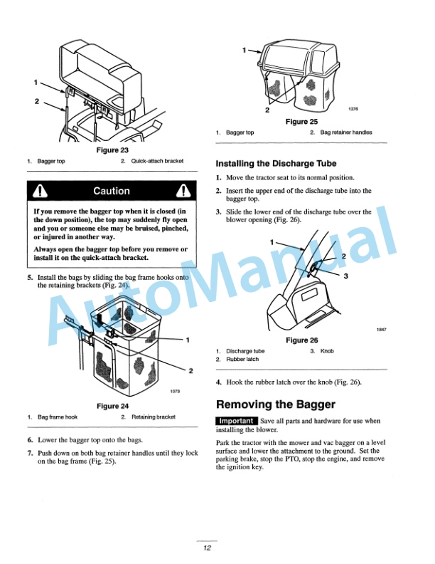 New Holland Vac Bagger Operation and Maintenance Manual 86629396-4