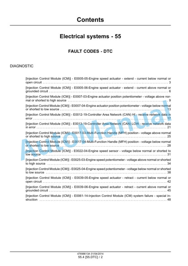 New Holland VM3080Plus, VM3090Plus, VL5060Plus, VL5080Plus, VL5090Plus Grape Harvester Service Manual 47698613A-4
