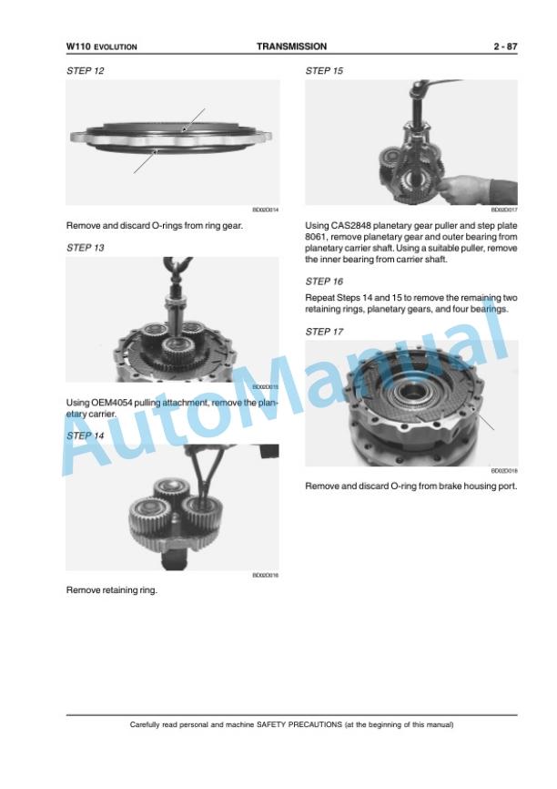 New Holland W110 Evolution Wheel Loader Service Manual 6040240400EN-3