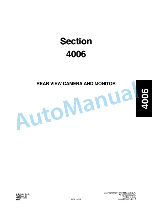 New Holland W110C Tier 4 Wheel Loader Service Manual 84581910A-3