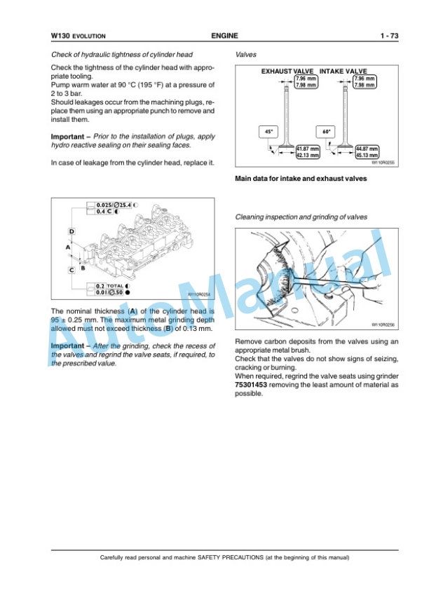 New Holland W130 Evolution Wheel Loader Service Manual 6040240900EN-2