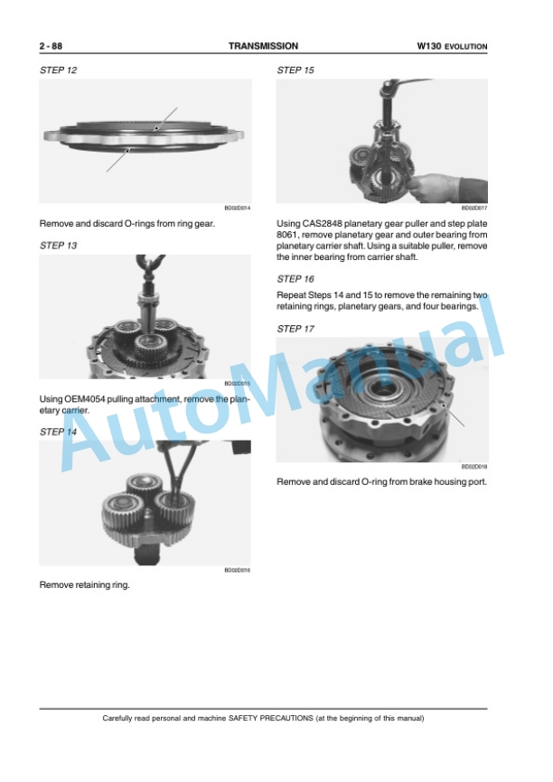 New Holland W130 Evolution Wheel Loader Service Manual 6040240900EN-3