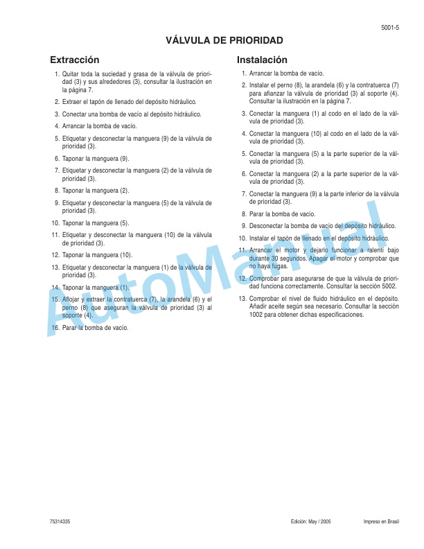 New Holland W130 Loader Service Manual 75314336-2