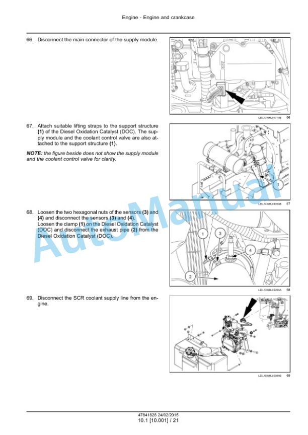 New Holland W130C, W170C Tier 4B Final Wheel Loader Service Manual 47865316-2