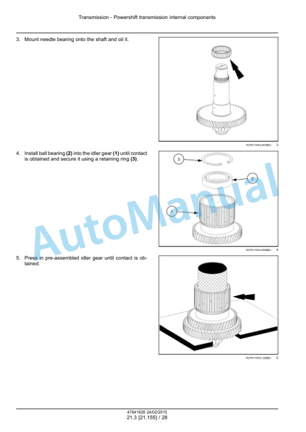 New Holland W130C, W170C Tier 4B Final Wheel Loader Service Manual 47865317-4