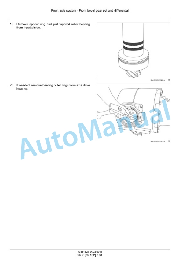 Alternative view of New Holland W130C, W170C Tier 4B Final Wheel Loader Service Manual 47865318
