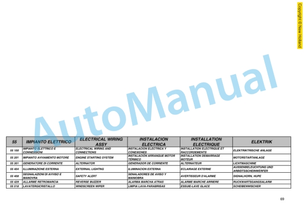 New Holland W190, W230, W270 Wheel Loader Service Manual 6040722950-5