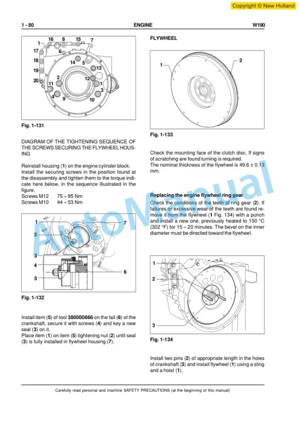 New Holland W190 Wheel Loader Workshop Manual 6041350201-2