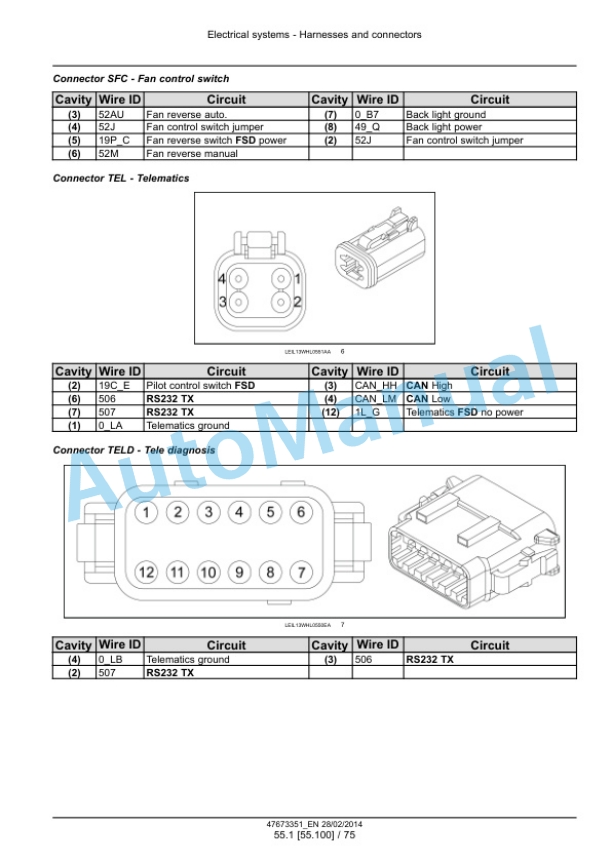 Alternative view of New Holland W190C, W230C Tier 4A Interim Wheel Loader Service Manual 47865329