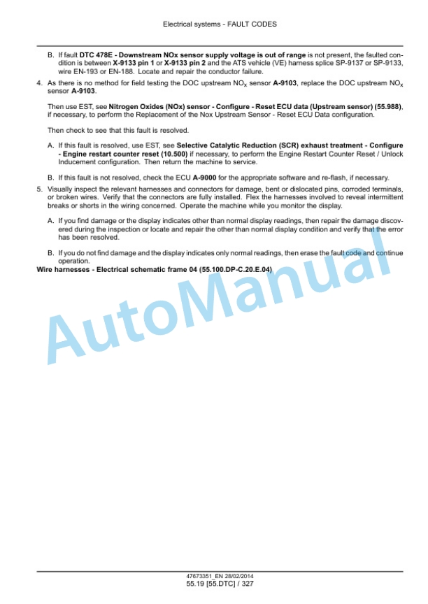 New Holland W190C, W230C Tier 4A Interim Wheel Loader Service Manual 47865330-5