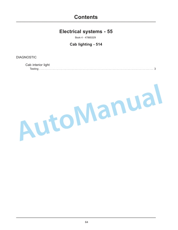 New Holland W190C, W230C Tier 4A Interim Wheel Loader Service Manual 47865332-5
