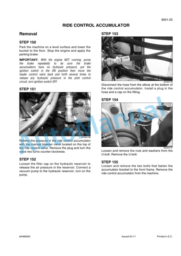 New Holland W230C Wheel Loader Service Manual 84489509-5
