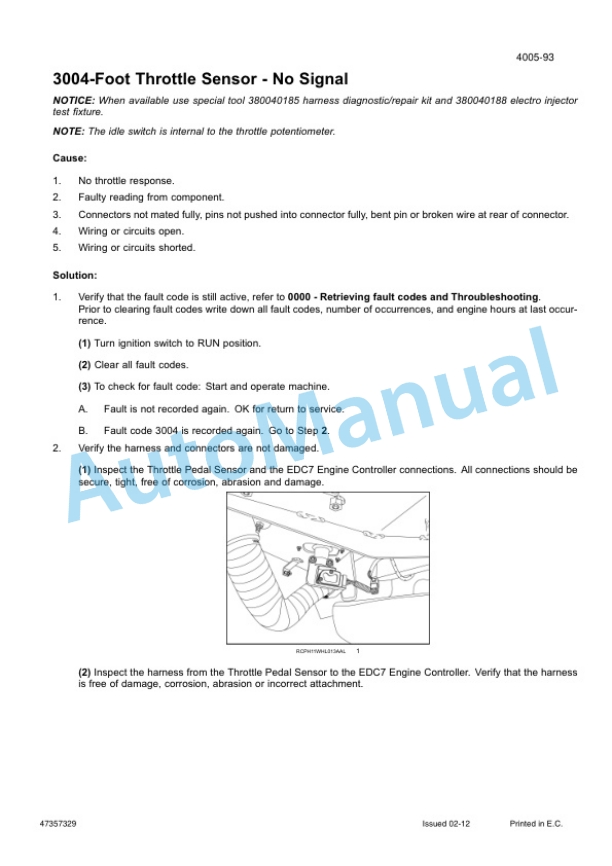 New Holland W270C, W300C Wheel Loader Service Manual 47357329-2