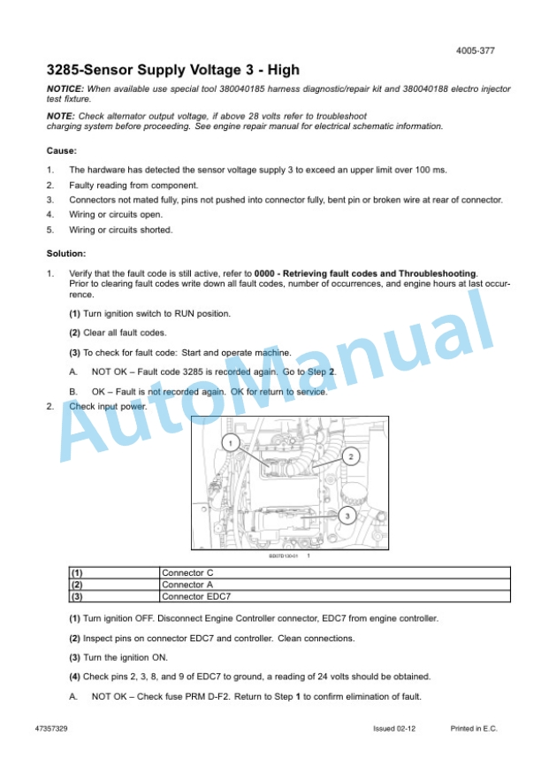 New Holland W270C, W300C Wheel Loader Service Manual 47357329-3