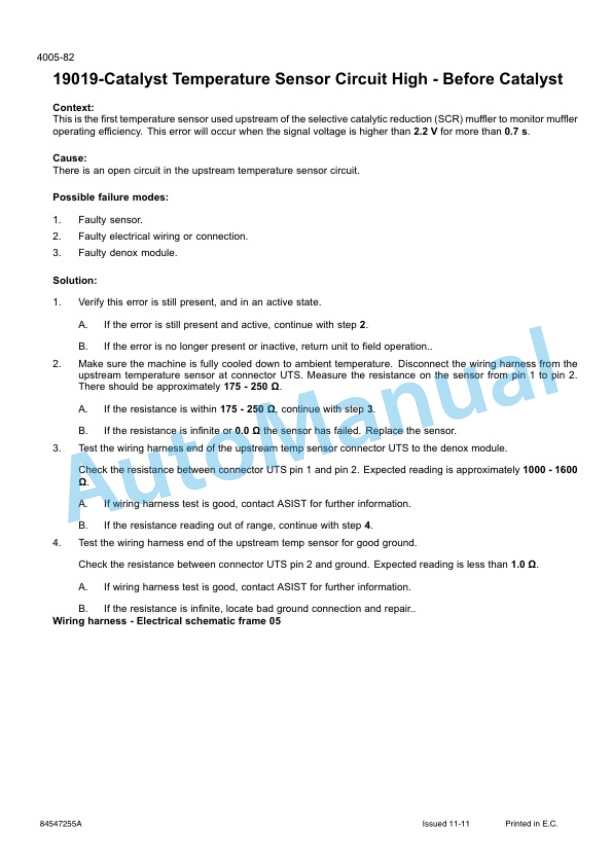 Alternative view of New Holland W270C, W300C Wheel Loader Service Manual 84547255A