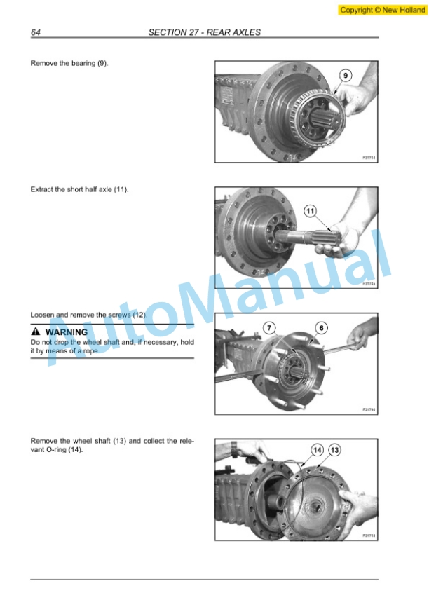New Holland W50BTC, W60BTC, W70BTC, W80BTC Compact Wheel Loader Service Manual 87734623B-3