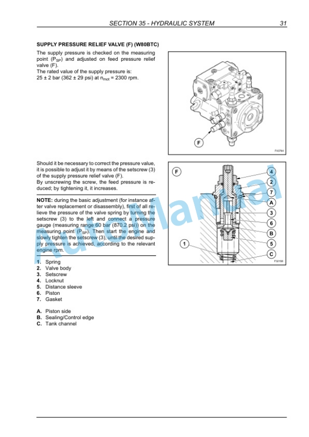 New Holland W50BTC, W60BTC, W70BTC, W80BTC Wheel Loader Repair Manual 87734623-4