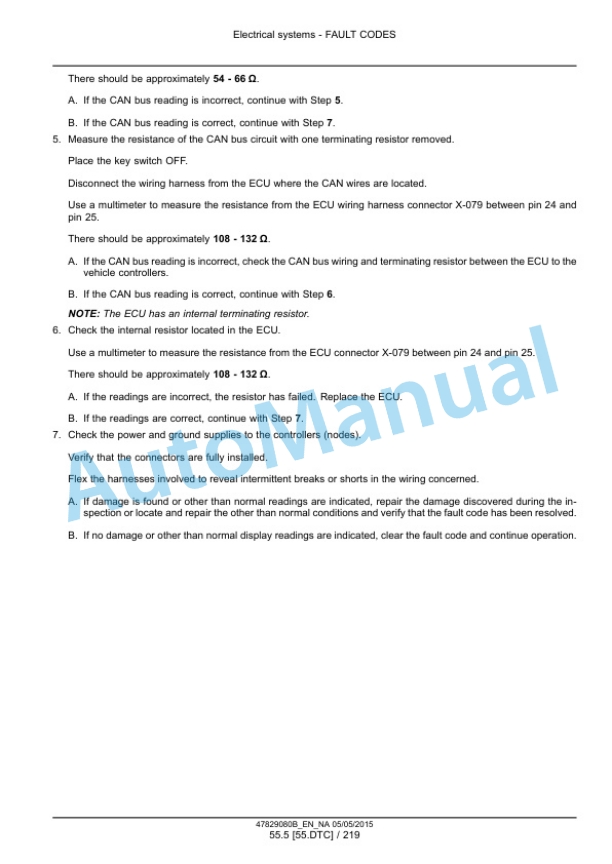 New Holland W50C, W60C, W70C, W80C Tier 4B Final Compact Wheel Loader Service Manual 47878217-5