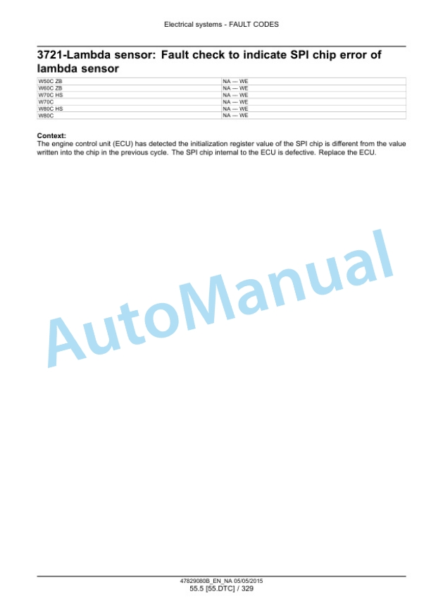 New Holland W50C, W60C, W70C, W80C Tier 4B Final Compact Wheel Loader Service Manual 47878218-2