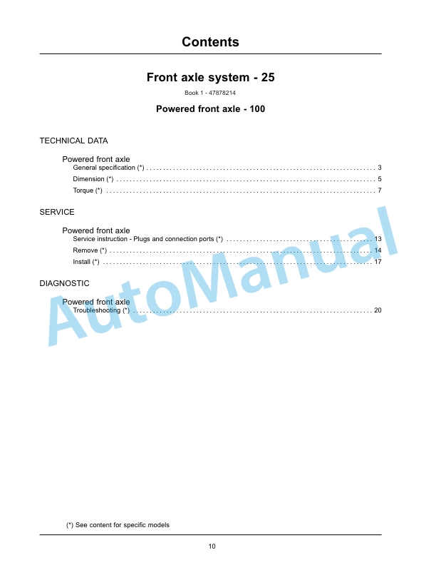 New Holland W50C, W60C, W70C, W80C Tier 4B Final Compact Wheel Loader Service Manual 47878219-2