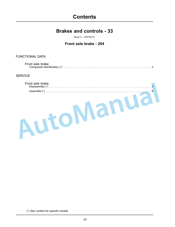 New Holland W50C, W60C, W70C, W80C Tier 4B Final Compact Wheel Loader Service Manual 47878219-3