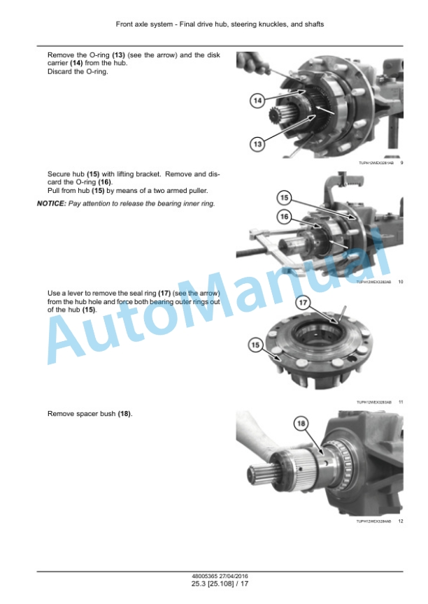Alternative view of New Holland WE170B, WE190B Wheeled Excavator Service Manual 48005365