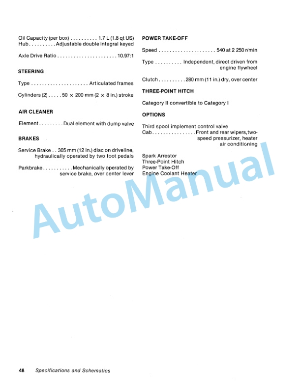 Versatile 160 Tractor Operation and Maintenance Manual 42016010-5