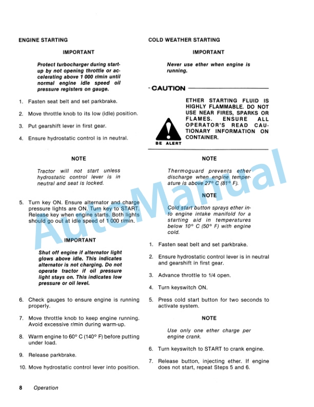 Versatile 160 Tractor Operation and Maintenance Manual 42016011-2