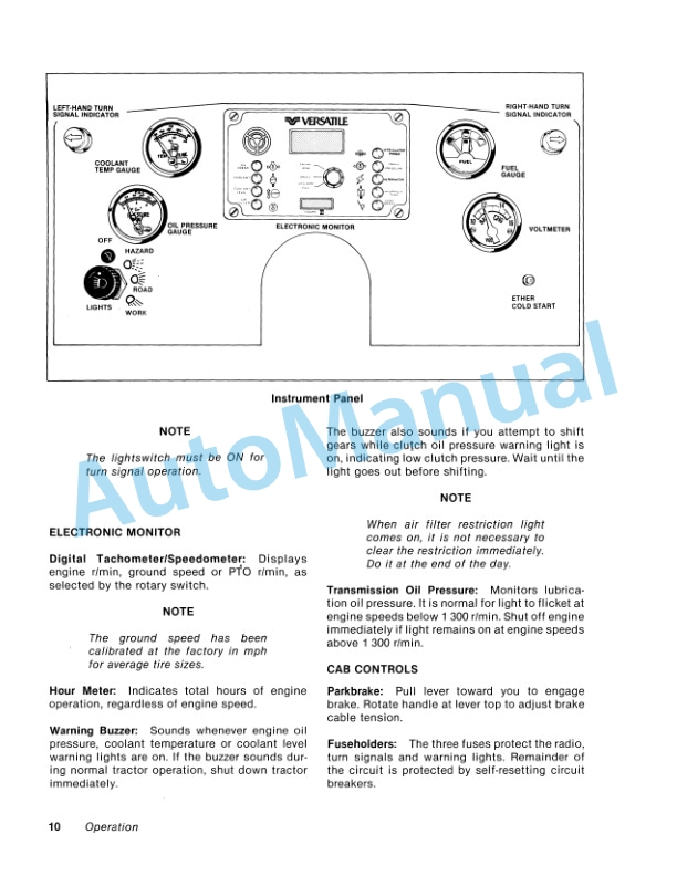 Versatile 555 Tractor Operation and Maintenance Manual 42055504-2
