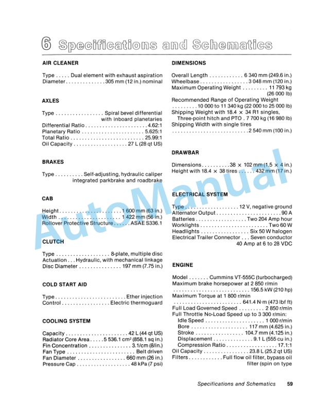Versatile 555 Tractor Operation and Maintenance Manual 42055504-5