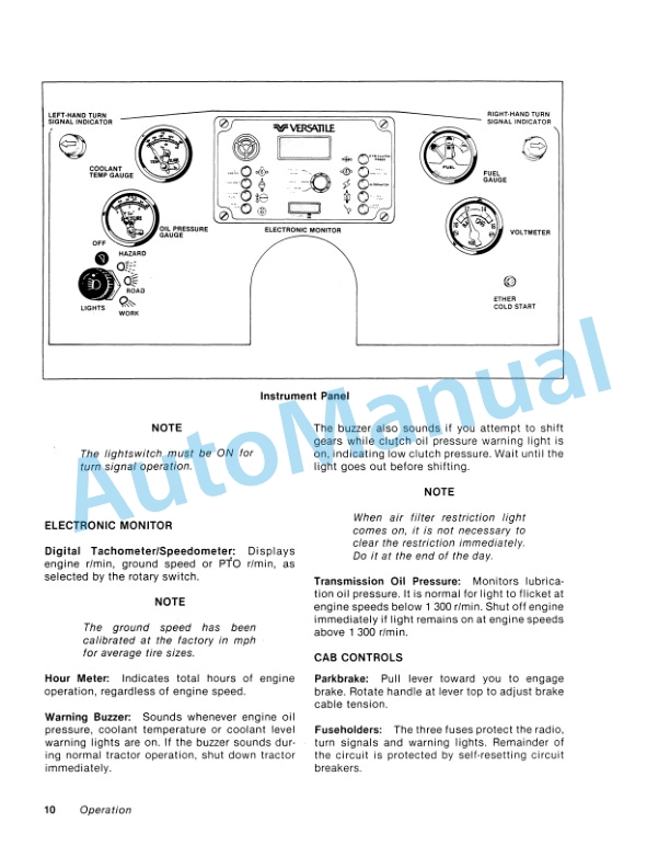 Versatile 555 Tractor Operation and Maintenance Manual 42055505-2
