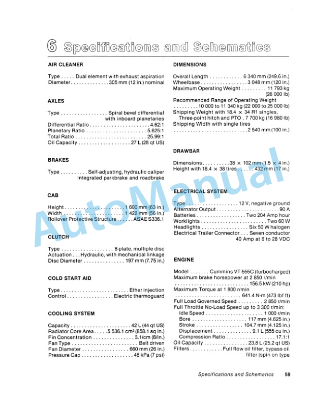 Versatile 555 Tractor Operation and Maintenance Manual 42055505-5