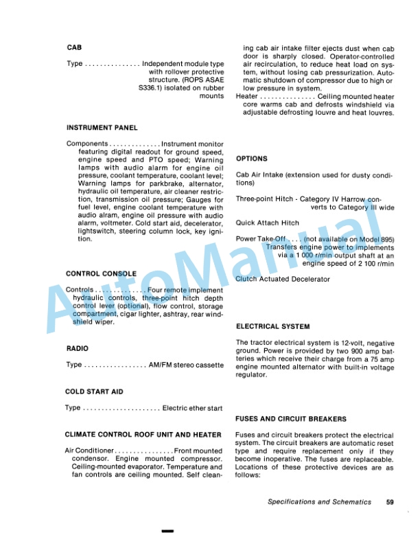 Versatile 835, 855, 875, 895 Tractor Operation and Maintenance Manual 42083540-5