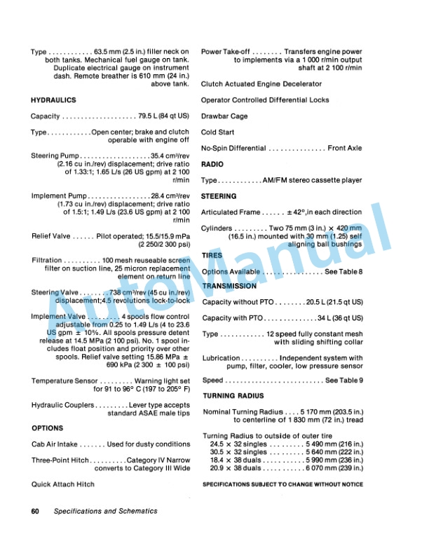 Versatile 835, 855, 875, 895 Tractor Operation and Maintenance Manual 42083542-5
