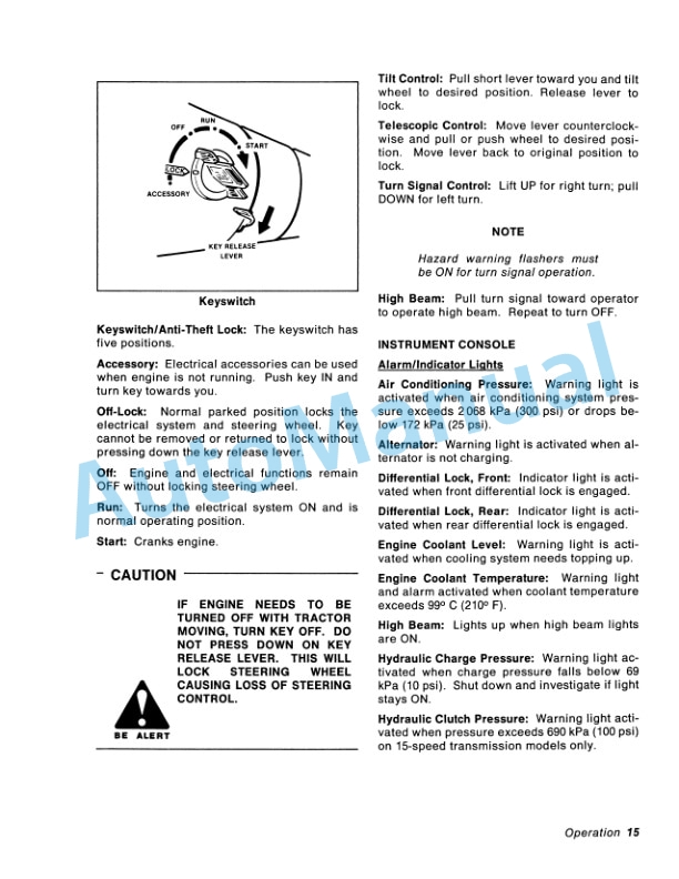 Versatile 836, 856, 876 Tractor Operation and Maintenance Manual 42083632-2