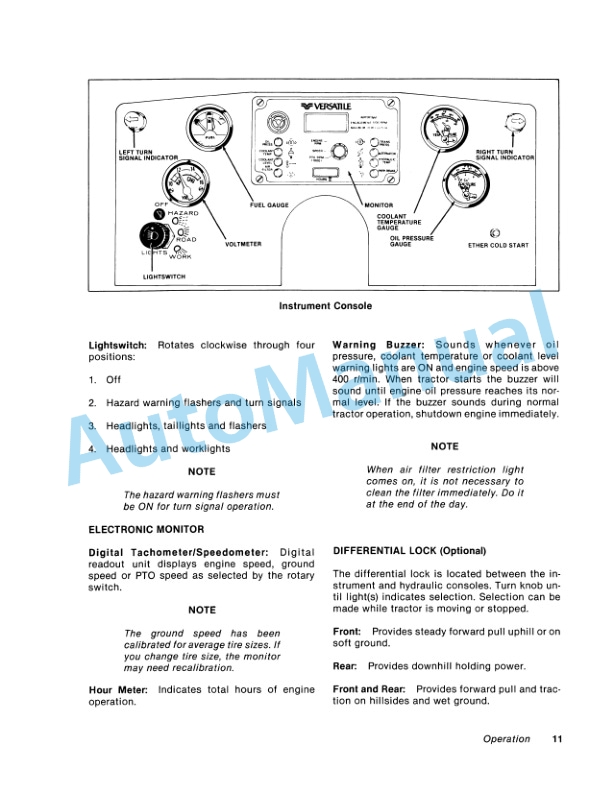 Versatile 935, 950 Tractor Operation and Maintenance Manual 42093521-2