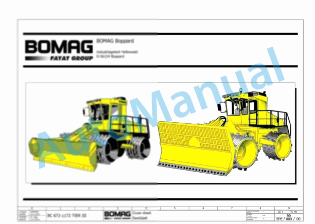Bomag BC 1172 RB-2 Refuse Compactor Electric, Hydraulic Schematics Diagram 101570871001 - 101570871015