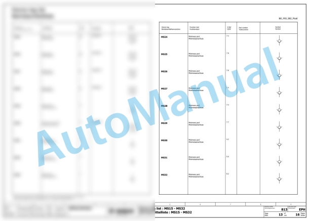 Bomag BC 1173 RB-5 Refuse Compactor Electric, Hydraulic Schematics Diagram 101930421001 - 101930429999-2