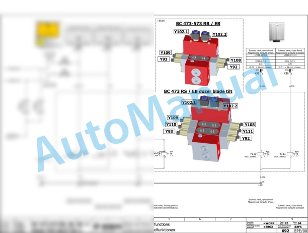Bomag BC 463 RB-3 Refuse Compactor Electric Schematics Diagram 101930121001 - 101930129999-3