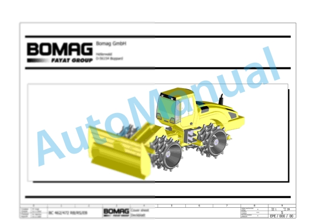 Bomag BC 472 RB Refuse Compactor Electric, Hydraulic Schematics Diagram 101930001002 - 101930001058