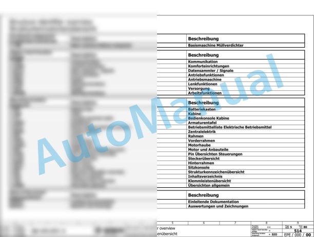 Bomag BC 473 EB-4 Refuse Compactor Electric Schematics Diagram 101930111001 - 101930119999-2