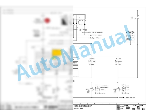 Bomag BC 672 RB-2 Refuse Compactor Electric, Hydraulic Schematics Diagram 101570441001 - 101570449999-2
