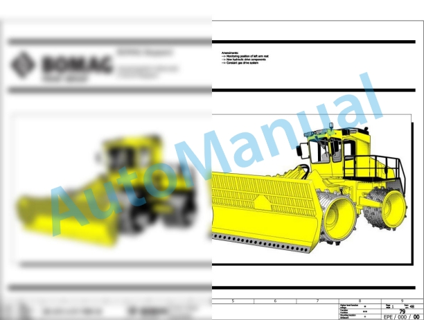 Bomag BC 772 RB-2 Refuse Compactor Electric, Hydraulic Schematics Diagram 101570481001 - 101570481037-2