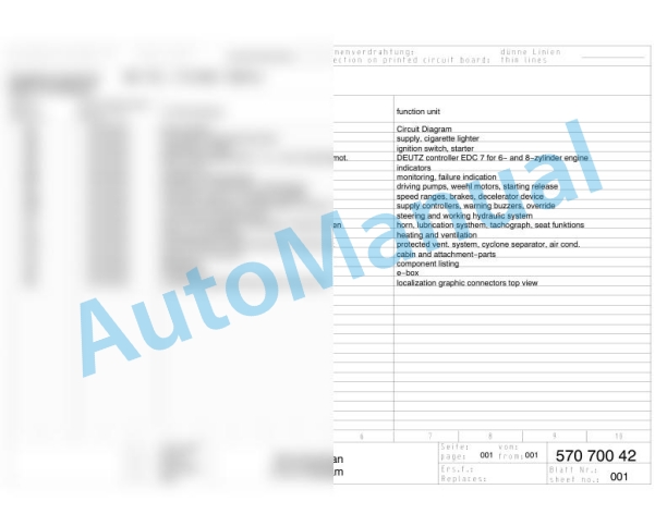 Bomag BC 972 RB-2 Refuse Compactor Electric, Hydraulic Schematics Diagram 101570821001 - 101570821056-3