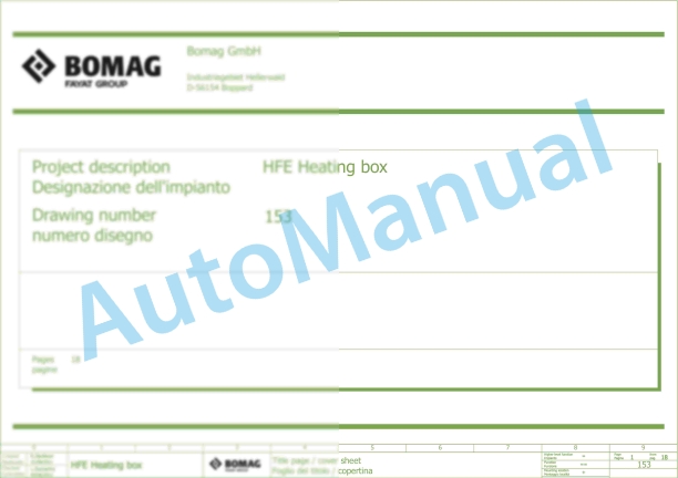 Bomag BF 223 C HFE St3A Asphalt Paver Electric Schematics Diagram 821890061001 - 821890069999
