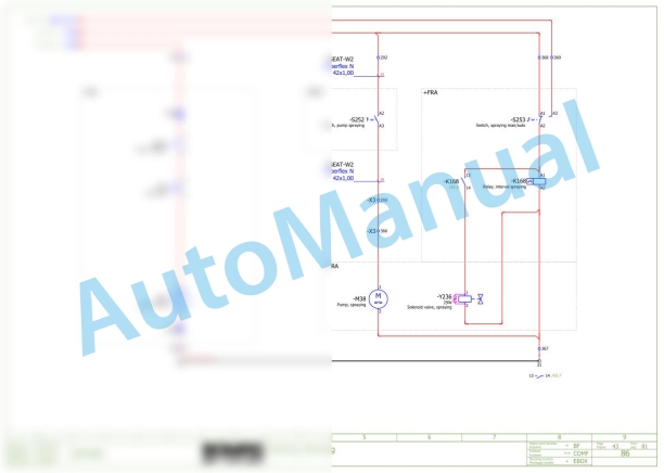 Bomag BF 300 C S340 TV Asphalt Paver Electric Schematics Diagram 821837821001 - 821837829999-2