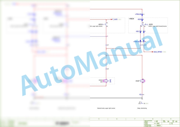 Bomag BF 300 C S340 TV Asphalt Paver Electric Schematics Diagram 821891031001 - 821891031006-2